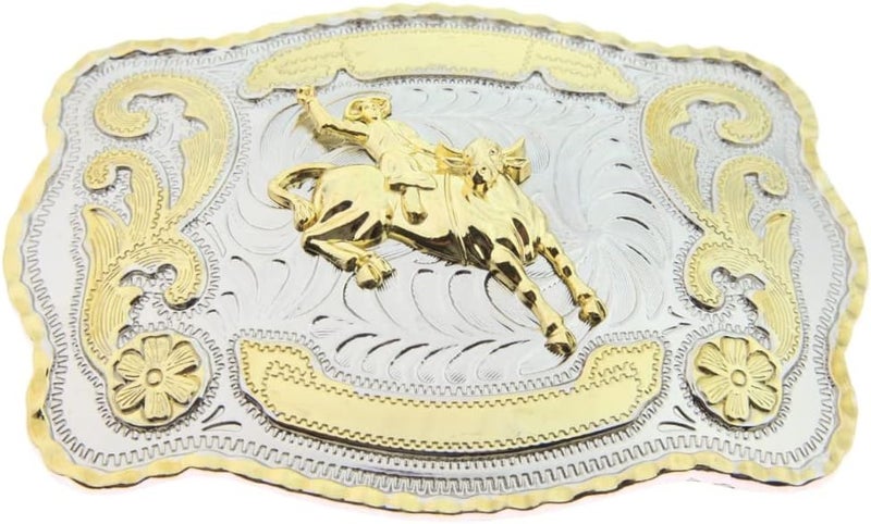 WMG Western Belt Buckle For Men and Women – Cowboy Rodeo Belt Buckles - Fits Up to 2 Inch Belts - Image 1